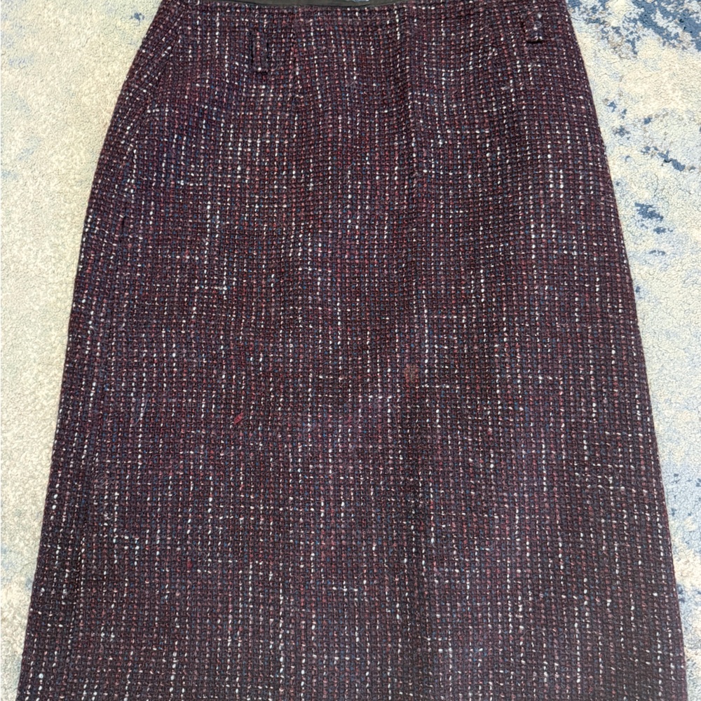 Worthington Burgundy Tweed Pencil Skirt